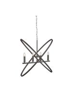 Searchlight 8244-4PW Hoopla 4 Lgt E14 Cdl w/o Lamp Pendant Semi Flush 4x60W 330x450mm Pewter