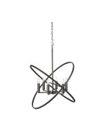 Searchlight 8246-6PW Hoopla 6 Lgt E14 Cdl w/o Lamp Pendant 6x60W 1500x610x620mm Pewter