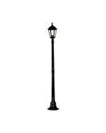Searchlight 82508BK Alex Outdoor E27 Lampost Clear Glass Panels IP44 100W 220cm Black