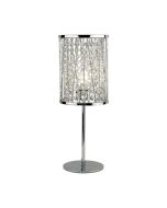 Searchlight 8931CC Elise 1 Lgt E14 Acrylic Drops Table Lamp w/o 40W 485x180xmm Chrome/Clear