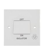 Selectric LG208 3P Fan Isolator Black Insert Switch Bulk 10A White