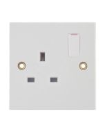 Selectric LG9099 1 Gang Switched SP Socket Bulk 13A White