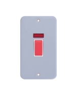 Selectric LG952NMB 2 Gang DP c/w Neon Switch Bulk 45A Metalclad