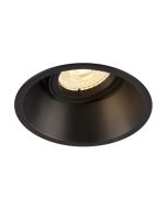 SLV 113140 HORN-T Round Recessed GU10 QPAR51 Downlight IP20 50W 220-240V 16.5x10.6cm Black Steel