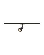 SLV 143450 PURIA TRACK 1 Circuit GU10 QPAR51 Spotlight IP20 10W 220-240V 12.5x10.9x6.4cm Black Aluminium