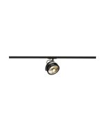SLV 143540 KALU TRACK 1 Circuit GU10 QPAR111 Spotlight IP20 75W 230V 15.5x12cm Black Aluminium