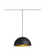 SLV 143930 FORCHINI M 40 TRACK 1 Circuit E27 Pendant IP20 c/w Silver Grey Adaptor 40W 230V 150x40x20cm Black Aluminium