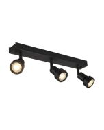SLV 147380 PURI Triple GU10 QPAR51 IP20 Spotlight 3x50W 230V 40.5x5.6x8.6cm Black Aluminium