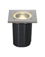 SLV 228434 DASAR EXACT 116 Square GU10 QPAR51 Groundlight IP67 IK08 35W 230V 11.6x11.6cm Stainless Steel 316