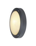 SLV 229075 BULAN Round E14 C35 IP44 Frosted Wall Light 60W 230V 27x7cm Anthracite Aluminium