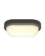 SLV 229935 TERANG 200 Ceiling Oval LED 3000K Luminaire 120Deg CRI90 IP44 IK03 11W 680lm 220-240V 19.8x11x7.5cm Anthracite Aluminium