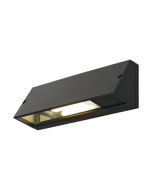 SLV 230030 PEMA Rectangular E27 TC-SE IP44 Wall Light 15W 220-240V 28x10x9cm Black Aluminium