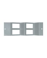 Tass STO285/W Data Plate 4 Way Wave LJ6C Module Cutouts 4x37x22mm 185x68mm Light Grey Galvanised Steel