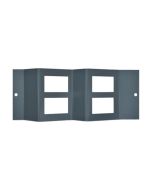 Tass STO302/W Data Plate 4 Way Wave LJ6C Module Cutouts 4x37x22mm 185x76mm Dark Grey Galvanised Steel