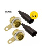 Unicrimp QBW20S-LSF 20mm S Brass Cable Gland BW LSF c/w Locknut Shroud & Earthtag Pack=2