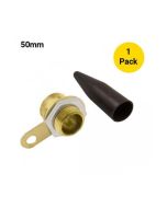 Unicrimp QBW50S 50mm S Brass Cable Gland BW c/w Locknut Shroud & Earthtag Pack=1