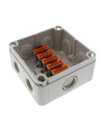 Wiska COMBI 407 95x95x60mm PVC Enclosure c/w 24A Terminals IP66 Black