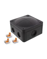Wiska COMBI 407 95x95x60mm PVC Adaptable Box c/w WAGO 221 Terminals 32A IP66 Black