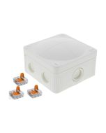 Wiska COMBI 407 95x95x60mm PVC Adaptable Box c/w WAGO 221 Terminals 32A IP66 White
