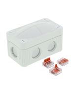 Wiska COMBI 206 85x49x51mm PVC Adaptable Box c/w WAGO 221 Terminals IP66 Grey