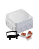 Wiska COMBI 108 76x76x51mm PVC Adaptable Box c/w 3x 3P WAGO Connectors IP66 Light Grey