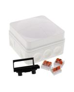Wiska COMBI 108 76x76x51mm PVC Adaptable Box c/w 3x 3P WAGO Connectors IP66 Light Grey