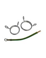 Wiska COMBI Clamp KVKF 25 Earth Spring Special Kit Pack=5 c/w Wires & Screws 25mm Brass Nickel Plated