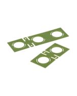 Wiska COMBI Earthing Nuts Earth Plates for 607 Brass Pack=2 