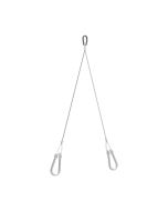 Zip-Clip TRY300-400 Try-Lock Twin Eyelet Carabiner System Wire Suspension 300-400mm 90kg SWL Galvanised Steel Rope